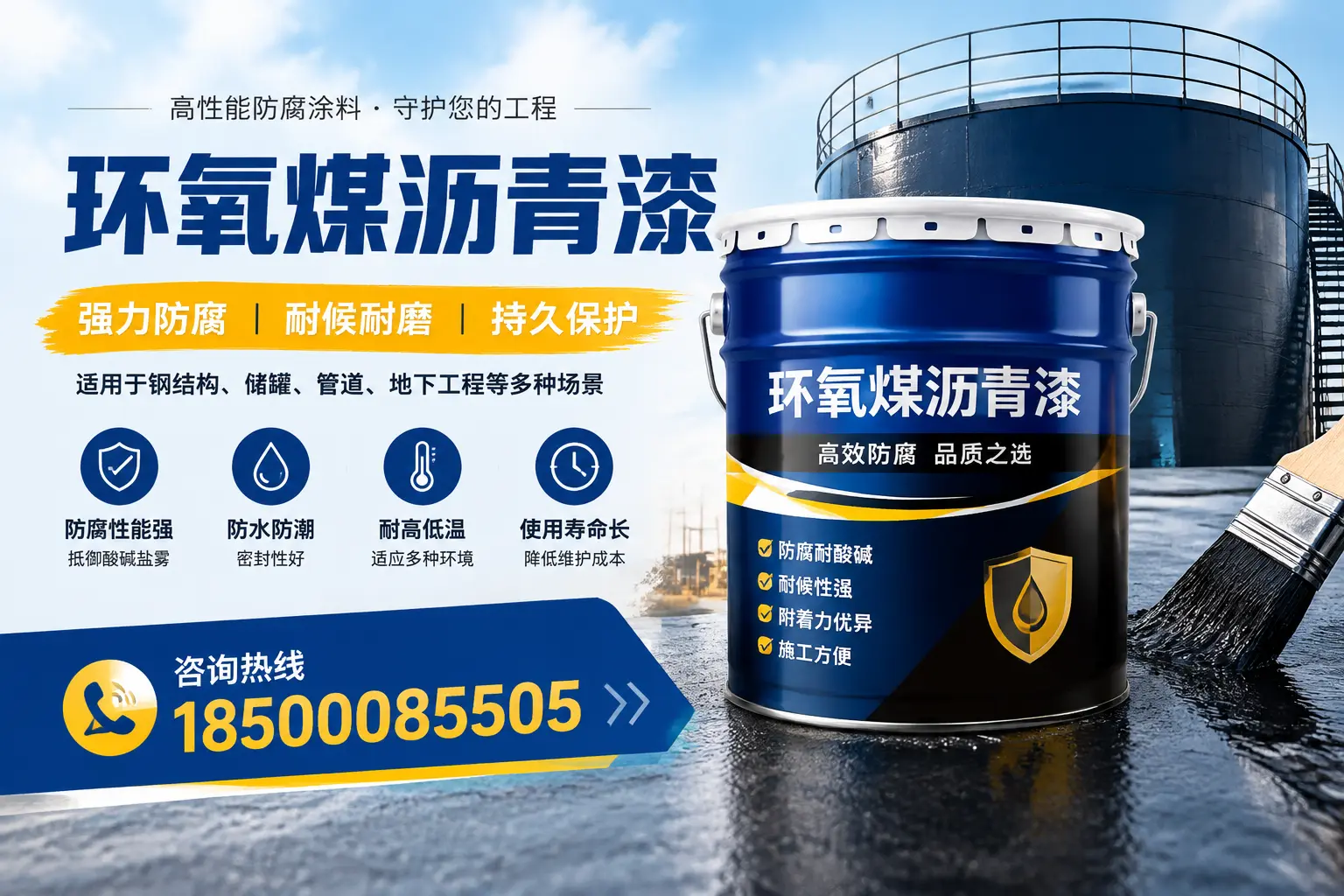环氧煤沥青漆在工业中的应用，泊头企业的选择